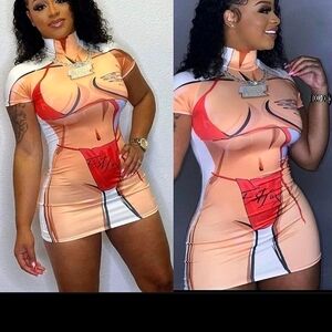 BodyPrint Mini Dress (S & M)